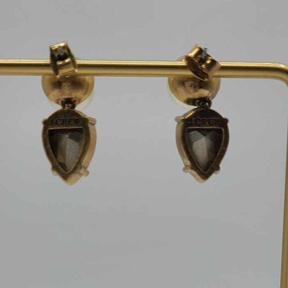 J Crew Faux Pearl Pink Stone Stud Earrings - Picture 3 of 8